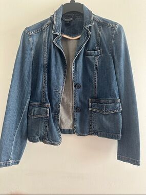 GAP Women's Blue Denim Blazer Jacket